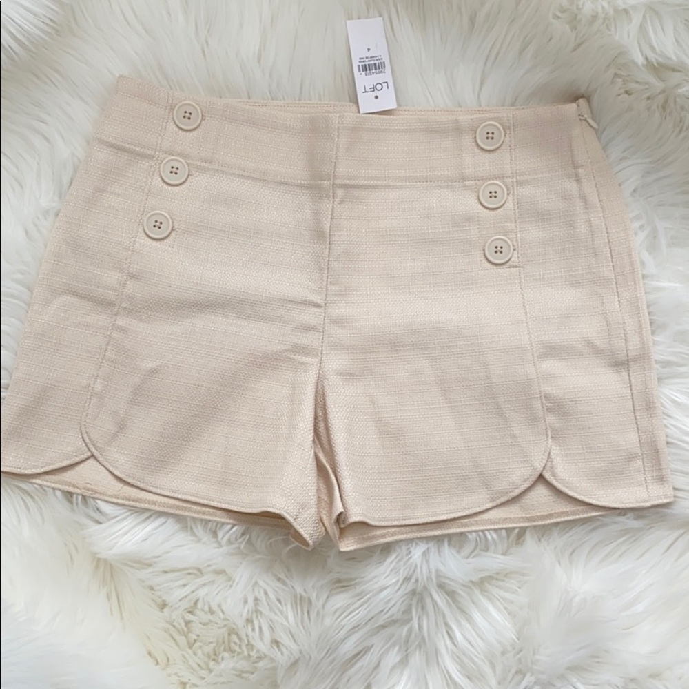 Loft Textured Sailor shorts in Irish Cream